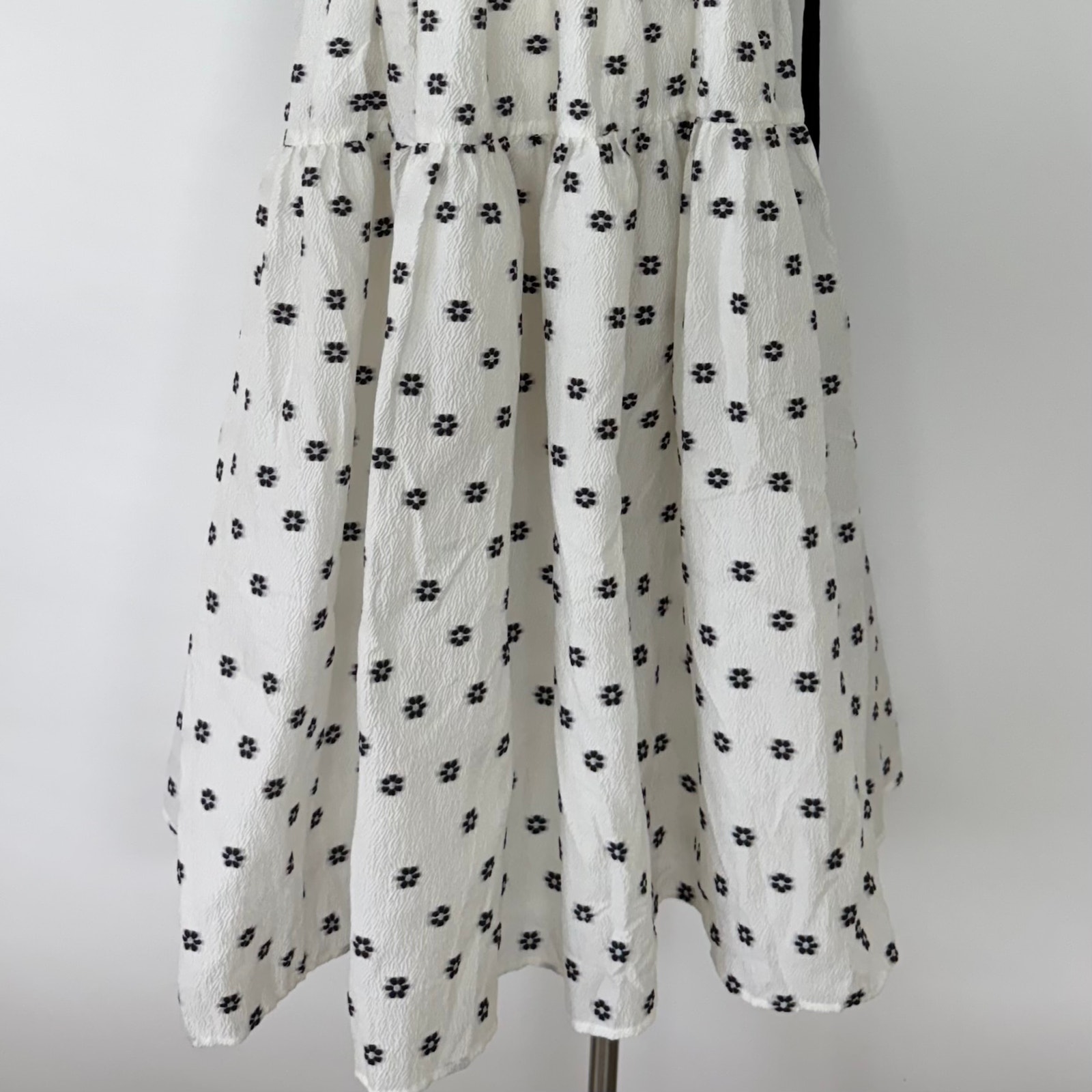 Sister Jane Lucia Jacquard Floral Midi Dress Textured Flowers Empire Waist M Nwt — image 3 of 8
